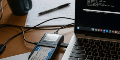 cac card inserted into usb smart card reader connected to li 20260331 084130