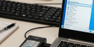 cac smart card reader plugged into windows 11 laptop usb por 20260331 084147